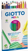 Farveblyant Giotto Mega, 12 stk., tykke farveblyanter